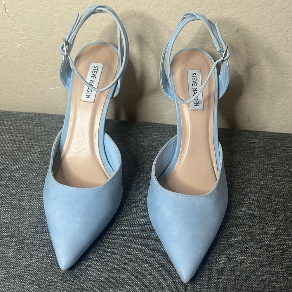 Light Blue Pointy Heels